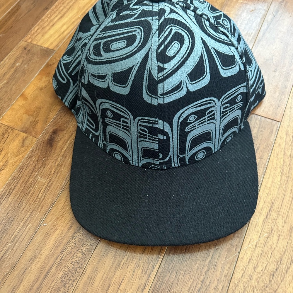 Black and Gray Patterned Cap